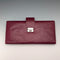 Vintage Burgundy Leather Glove & Handkerchief Case